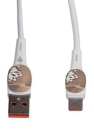 Кабель (шнур) lp usb 3.0 to usb type-c 3a 30w с быстрой зарядкой (qc) 1м c301dc