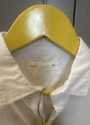 Рубашки zara 2 шт 128 см 3