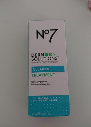 Лечебно-очищающий крем no7 derm solutions clearing treatment для ухода за кожей ночью