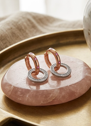 Серьги серебро 925 звездочки камешки вставки