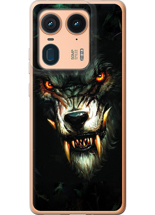 Чехол на motorola edge 50 ultra дьявольский волк из силикона fch_0175182