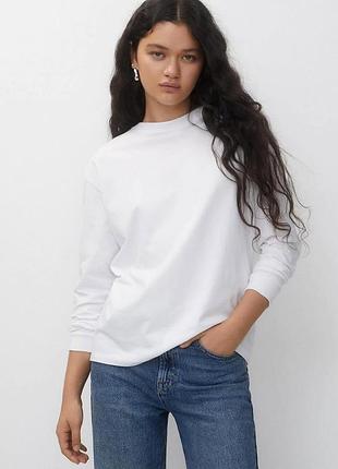 Хлопковый белый базовый лонгслив оверсайз pull &amp; bear
✨✨✨✨✨✨✨✨✨✨✨✨