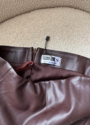 Шкіряний шоколадний корсет топ 2