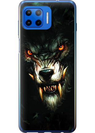 Чехол на motorola moto g plus дьявольский волк из силикона fch_0175103