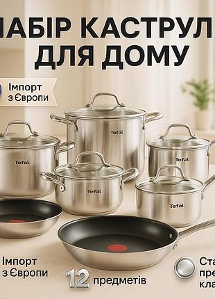 Каструлі з 5-шаровим дном, набір каструль з міцним антипригарним покриттям, набір каструль сталь wd-94