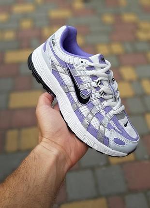 Кросівки жіночі nike p-6000 space purple білі з сиреневим