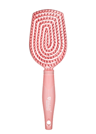 Щетка для волос массажная продувочная salon professional с нейлоновой щетиной 98290 sl, pink розовая daily skin care