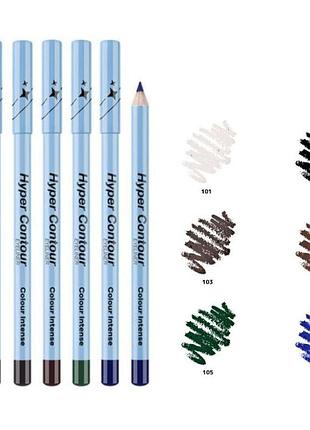 Карандаш для глаз контурный colour intense hyper contour, 101 белый
