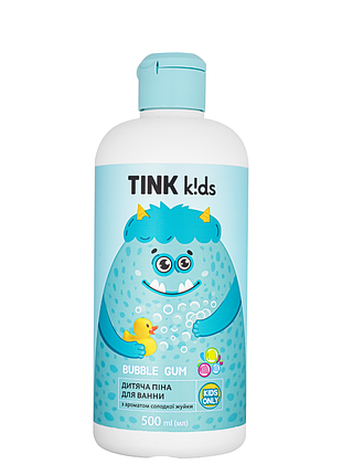 Пена для ванны детская от 3 лет tink kids bubble gum 500 мл
