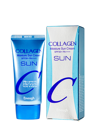 Сонцезахисний крем spf50+ pa++++ enough collagen moisture sun cream, 50 мл