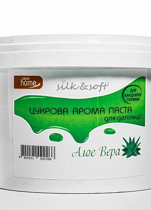 Паста для шугаринга бандажная silk & soft 500 г no 01 алоэ вера
