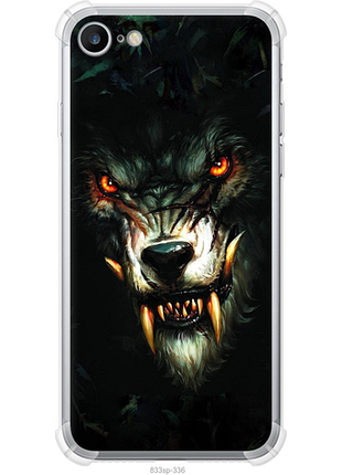 Чехол на iphone 7 дьявольский волк из силикона fch_0175144