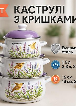 Емалевані каструлі для приготування, каструлі для професійної кухні антипригарні з кришкою cb-59
