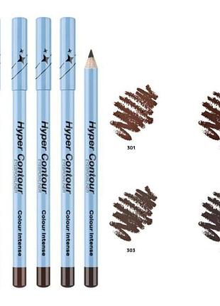 Карандаш для бровей colour intense hyper contour, 302 коричневый