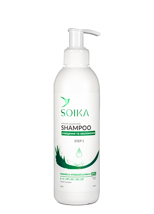 Шампунь для волосся очищення та зволоження 300 мл soika daily skin care