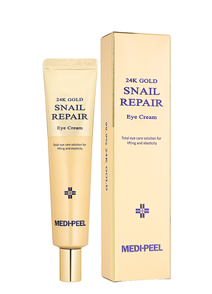 Крем для шкіри навколо очей medi-peel 24k gold snail repair eye cream з муцином равлика та золотом 40 мл