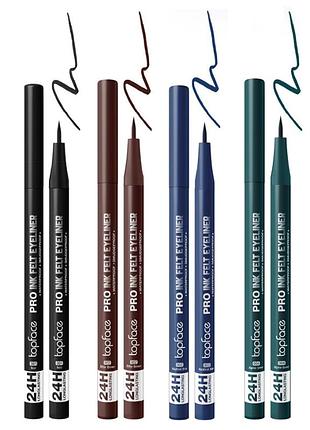 Жидкая подводка-фломастер для глаз topface pro ink (pt619), 01 noir черная
