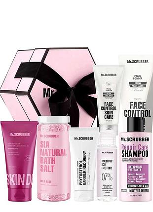 Подарунковий набір косметики mr. scrubber woman set для обличчя, тіла, волосся
