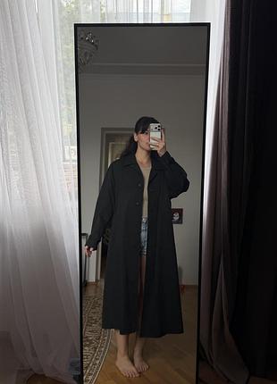 Довгий тренч плащ однобортний c&a