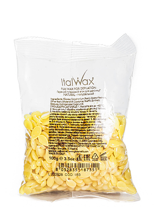 Воск для депиляции в гранулах italwax горячий 100 мл натуральный