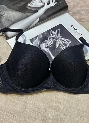 Tezenis базовый черный бюст с кружевом качественного бренда