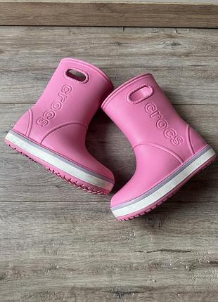 Гумові чоботи crocs, рожеві, розмір 29