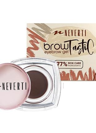 Гель для брів кольоровий neverti np600, 3,5 г, 003 mocha mist коричневий daily skin care