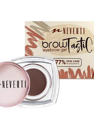 Гель для брів кольоровий neverti np600, 3,5 г, 002 auburn світло-коричневий daily skin care