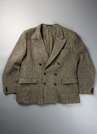 Шерстяний твідовий піджак harris tweed lynton vintage wool blazer made in britain