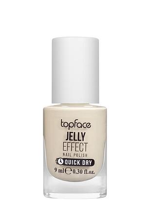 Лак для ногтей topface jelly effect nail polish быстросохнущий no 18 бледно-бежевый (pt110) daily skin care