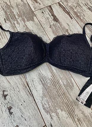 Tezenis крутой базовый черный бюст с кружевом без косточек качественного бренда