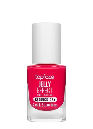 Лак для ногтей topface jelly effect nail polish быстросохнущий no 33 розовый неоновый (pt110) daily skin care