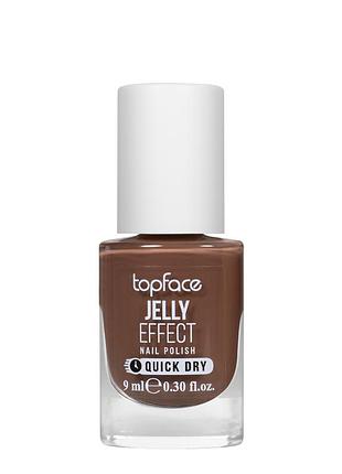 Лак для ногтей topface jelly effect nail polish быстросохнущий no 24 светлый коричневый (pt110) daily skin care