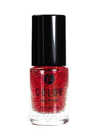 Лак для нігтів jovial luxe color 6 мл № 027 блестки червоні