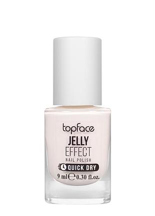 Лак для ногтей topface jelly effect nail polish быстросохнущий no 08 розово-белый (pt110) daily skin care
