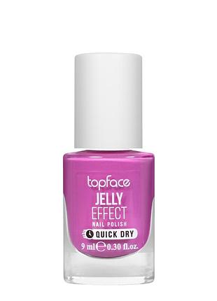 Лак для ногтей topface jelly effect nail polish быстросохнущий no 37 розовый (pt110) daily skin care