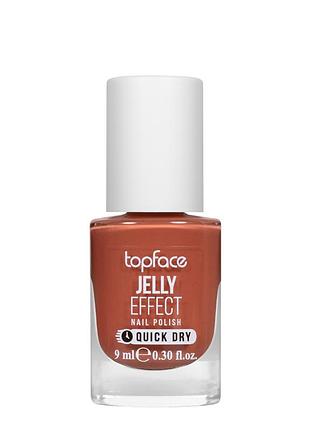 Лак для ногтей topface jelly effect nail polish быстросохнущий no 53 светлый вишневый (pt110) daily skin care