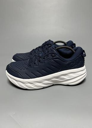 Шкіряні кросівки для комфортної ходьби та бігу hoka one one bondi sr 1110520 otrs оригінал