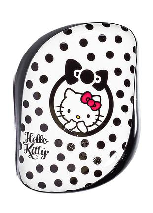 Розчіска-випрямювач для волосся з кришкою salon, hello kitty чорно-біла