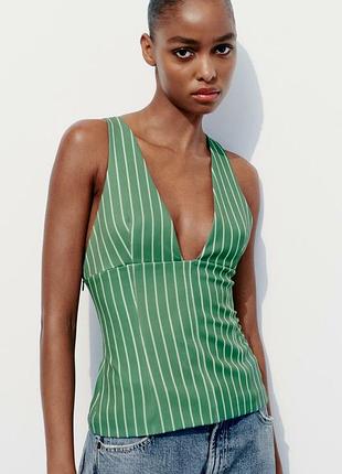 Топ zara в смужку, полоску,