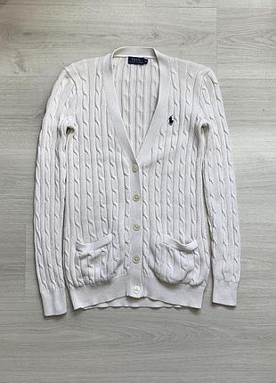 Жіночий котоновий кардиган polo ralph lauren оригінал чудовий м’який преміальний класичний джемпер кофта розмір xs–s / ua 40–44