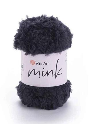 Пряжа mink чорний 100% поліамід 75м 50г арт.336 10шт/уп тм yarnart