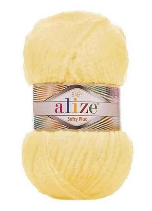 Пряжа softy plus 13 5шт/уп желтый 100% микрополиэстер 100г 120м тм alize