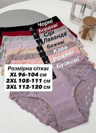 Трусики з бавовни  та мережива 4