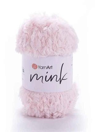 Пряжа mink рожевий 100% поліамід 75м 50г арт.347 10шт/уп тм yarnart