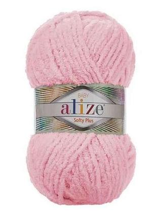 Пряжа softy plus 31 5шт/уп светло-розовый 100% микрополиэстер 100г 120м тм alize