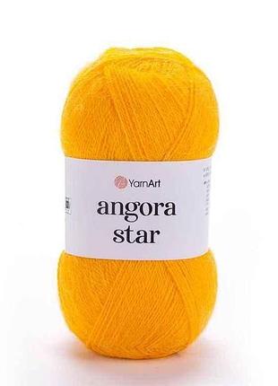 Пряжа angora star жовтий 80% акрил 20% вовна 500м 100г 5шт/уп 586 тм yarnart