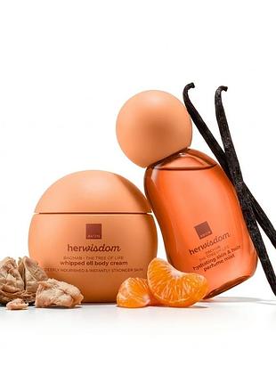 Парфюмерный набор avon herwisdom «баобаб» — увлажняющий мист для тела и волос 100 мл и питательный крем 180 мл