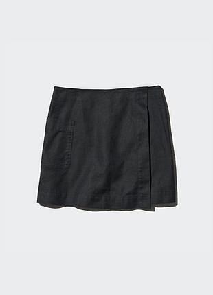Uniqlo юбка - шорты из льна 3
