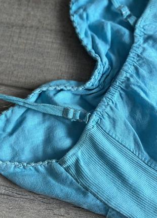 Блакитна сукня жіноча літня льон 6